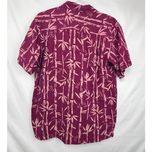 Robert Stock Silk Men's Large Red Hawaiian Print Short Sleeve Vacation Shirt - Picture 7 of 8